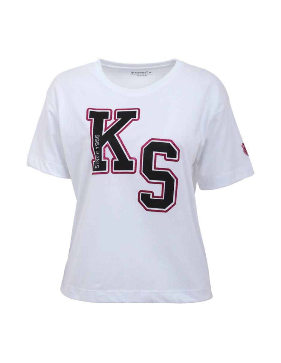 Playera manga corta cuello redondo para mujer