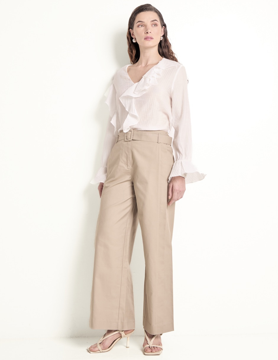 Blusa Kur.Kuma manga larga para mujer