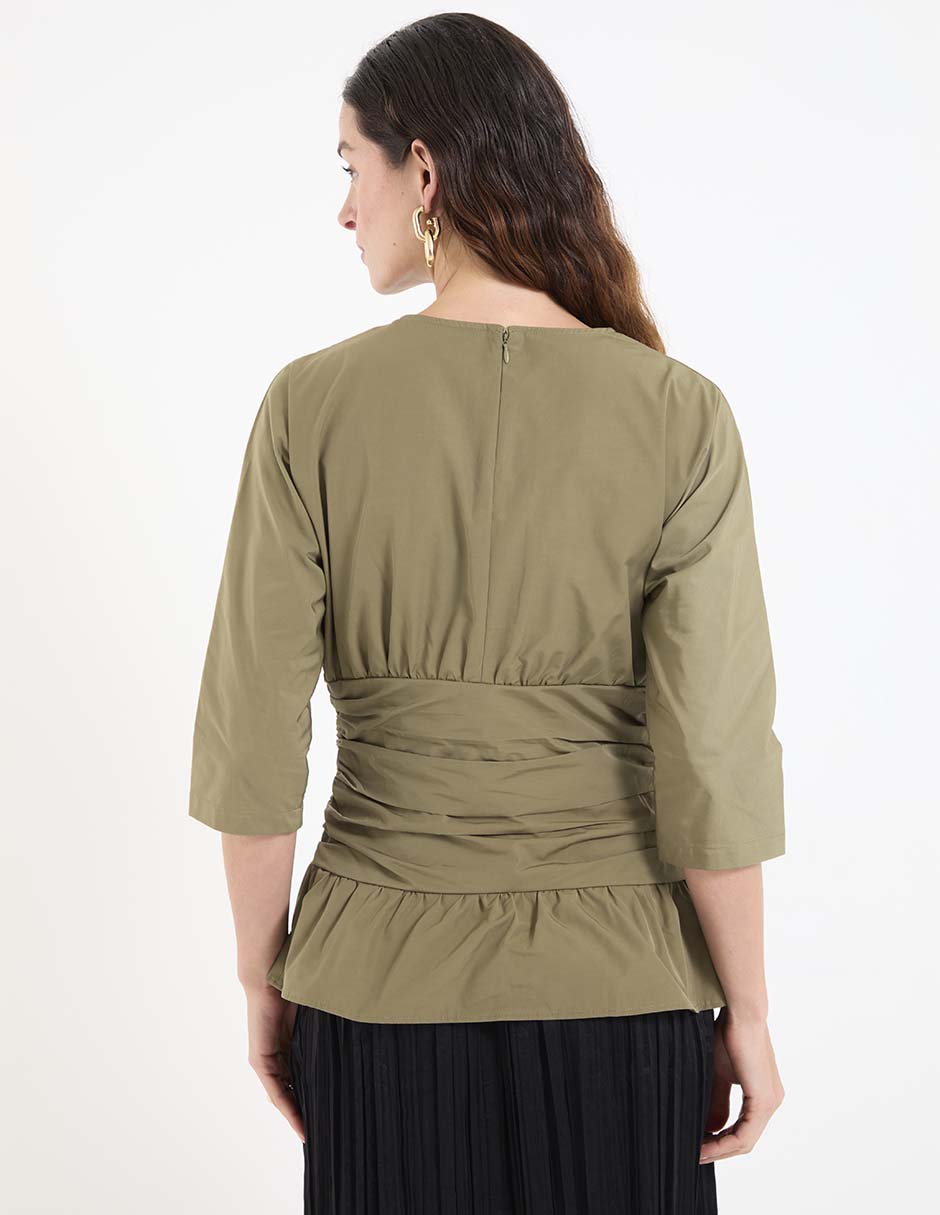 Blusa Kur.Kuma manga 3/4 para mujer