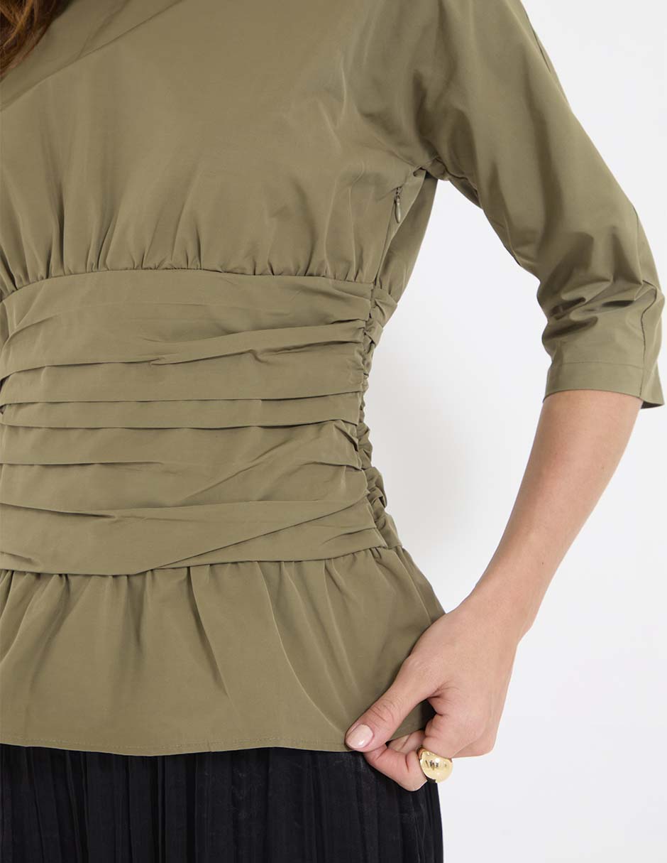 Blusa Kur.Kuma manga 3/4 para mujer
