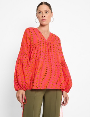 Blusa manga larga para mujer
