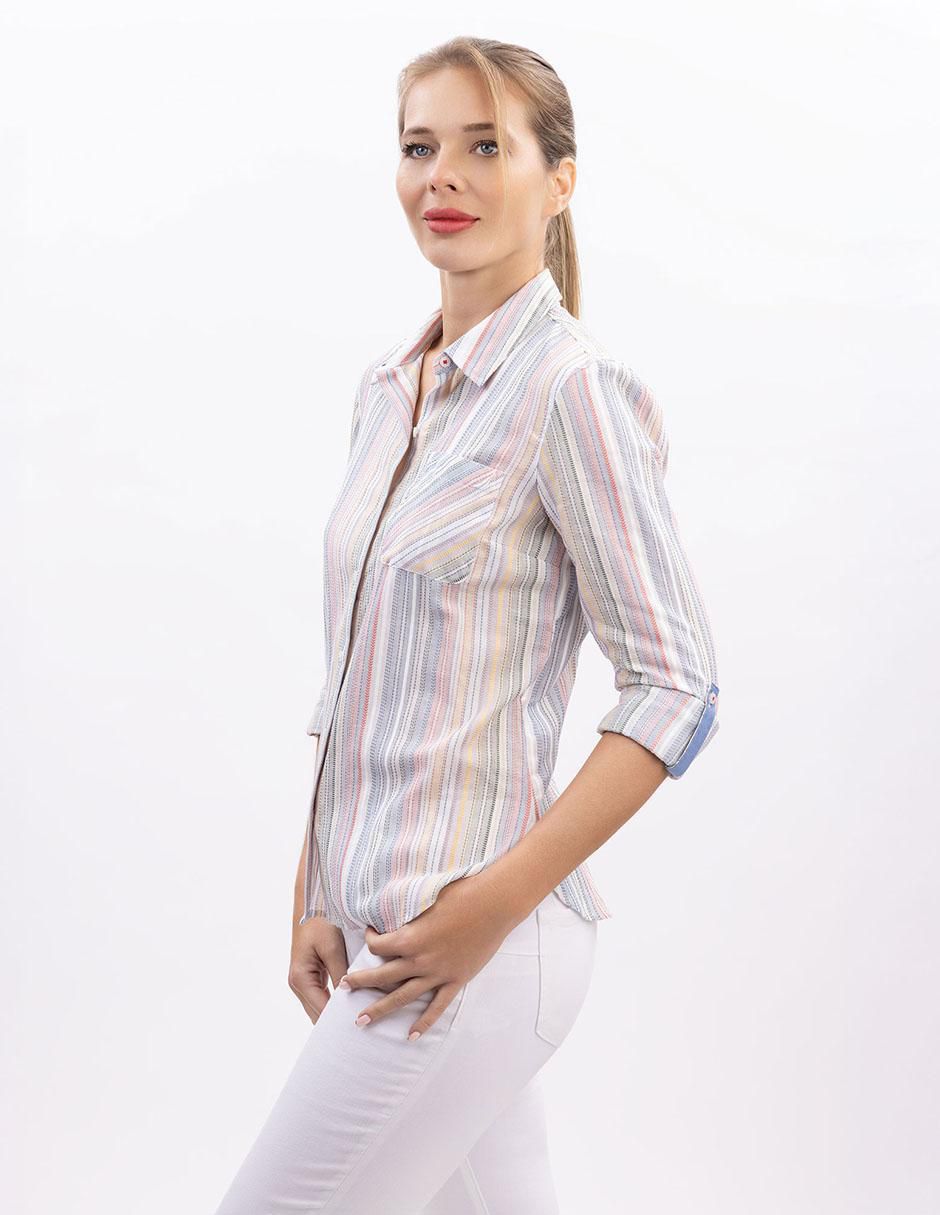 Camisa de algodón manga larga para mujer 3