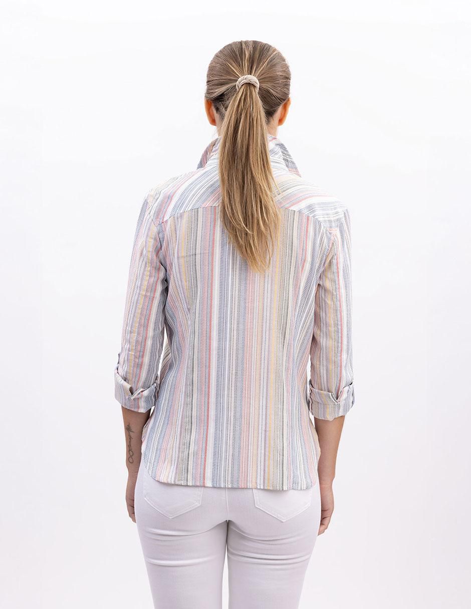Camisa de algodón manga larga para mujer 4