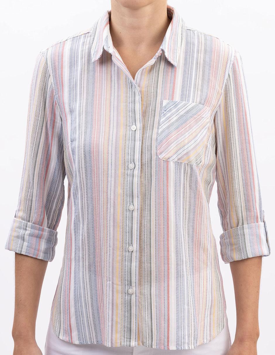 Camisa de algodón manga larga para mujer 2