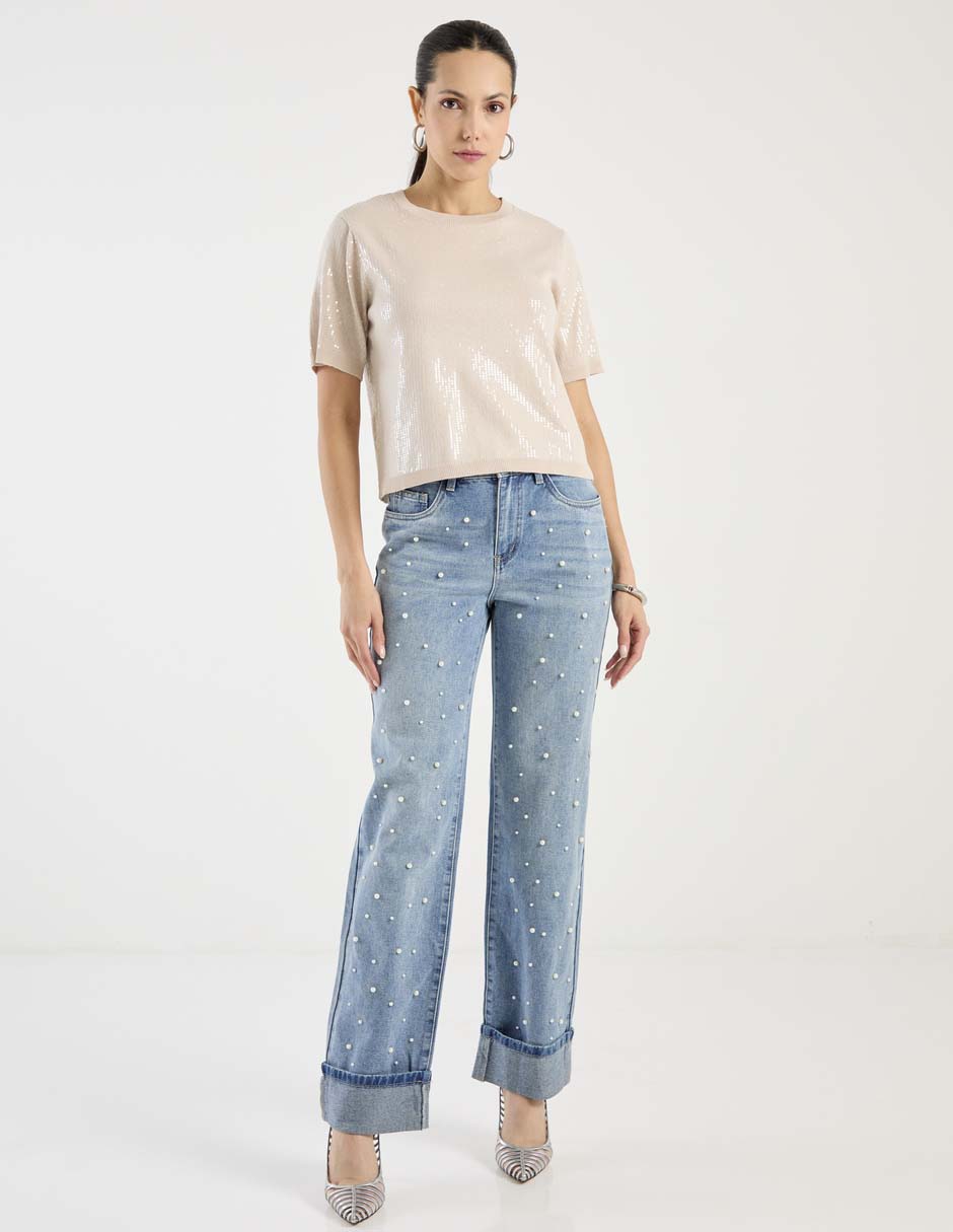 Blusa manga corta para mujer