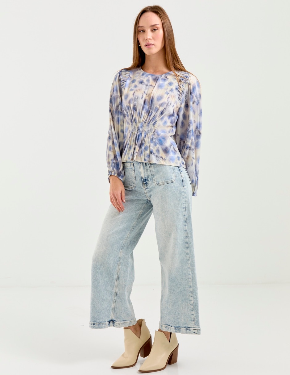 Blusa manga larga para mujer