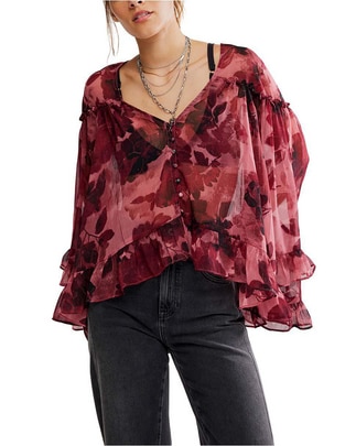 Blusa Free People manga larga para mujer