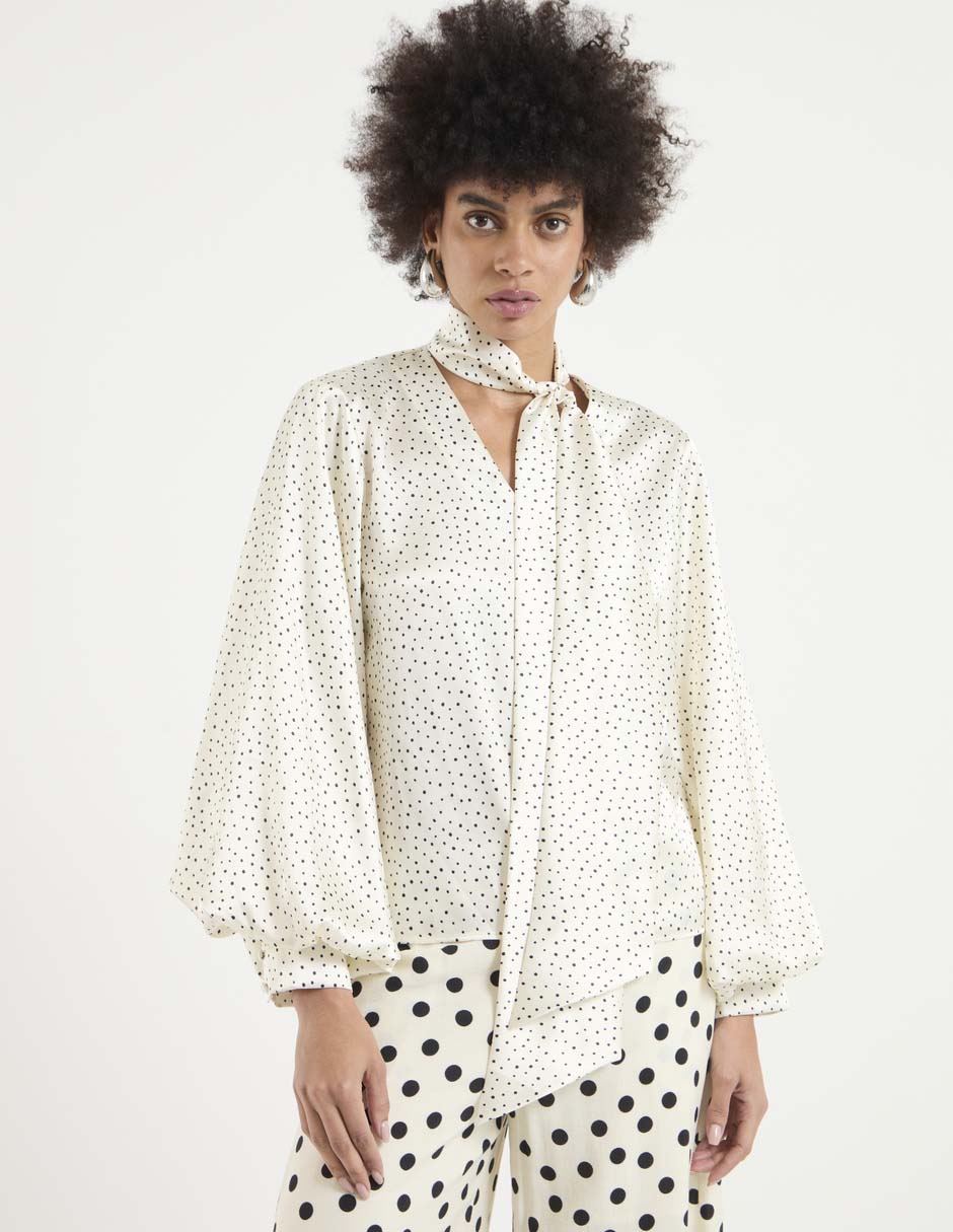 Blusa camisera Kur.Kuma manga larga para mujer