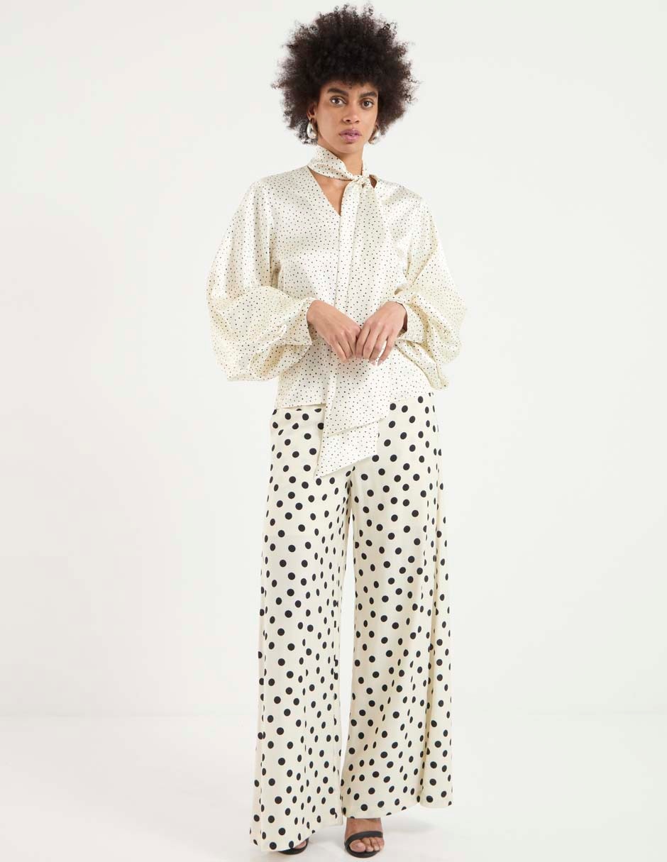 Blusa camisera Kur.Kuma manga larga para mujer