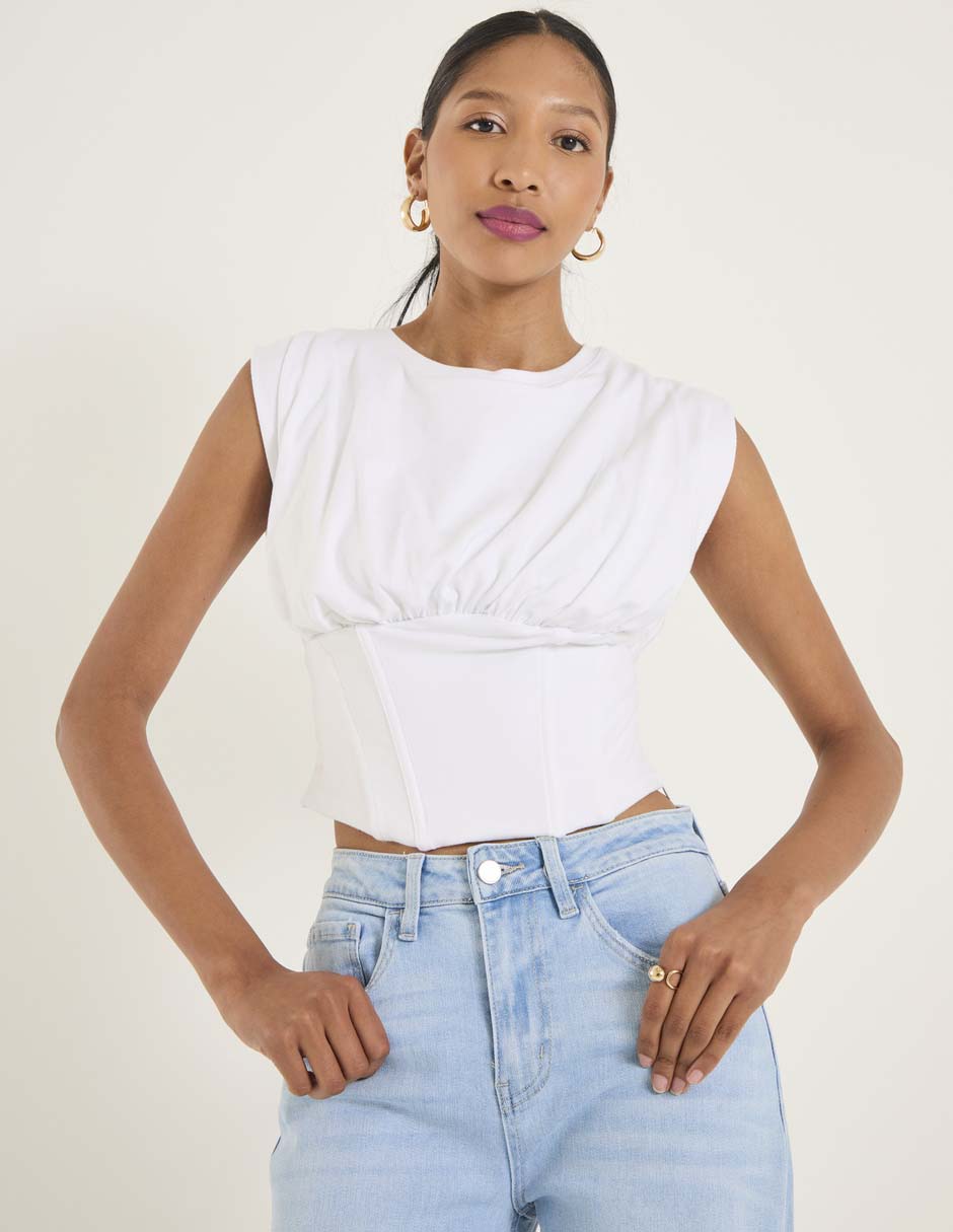 Top cuello redondo Top cuello redondo