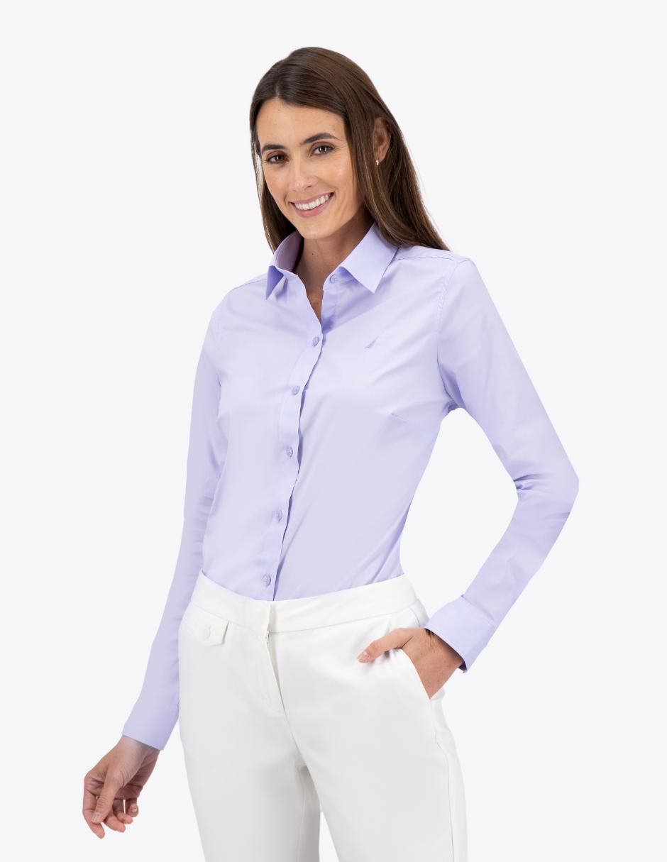 Camisa de algodón manga larga para mujer 3
