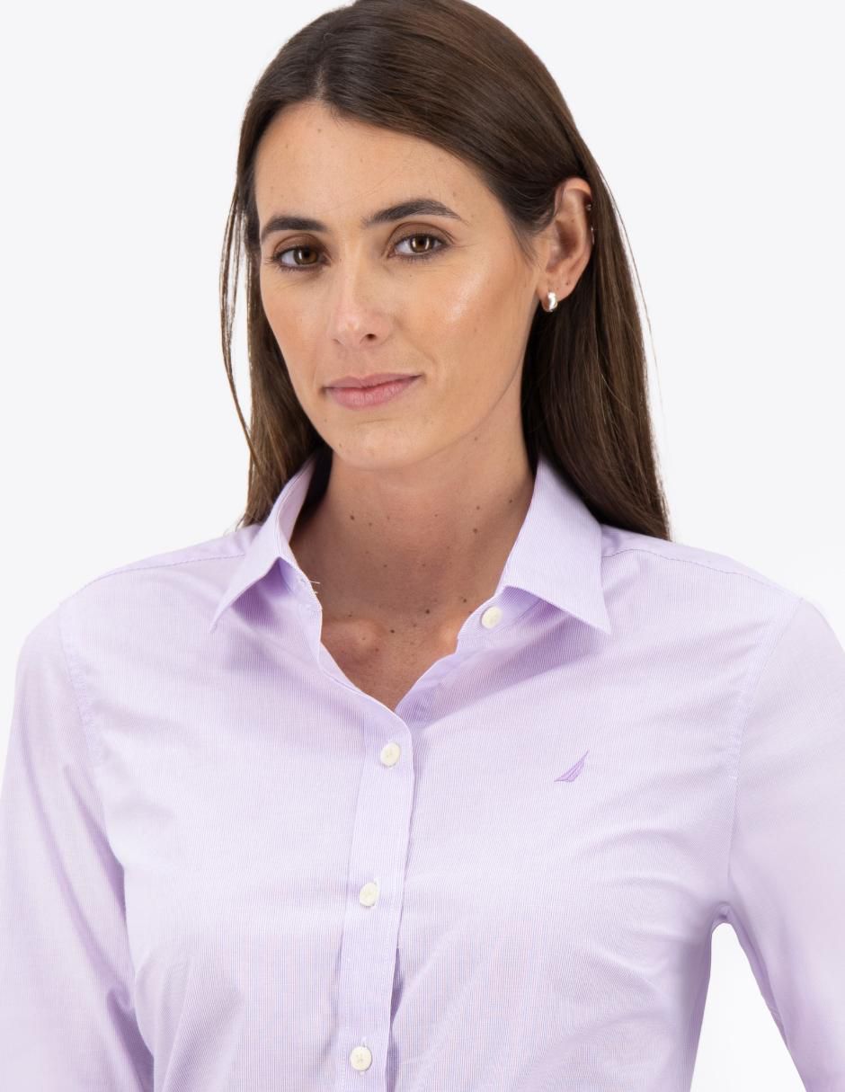 Camisa de algodón manga larga para mujer 2