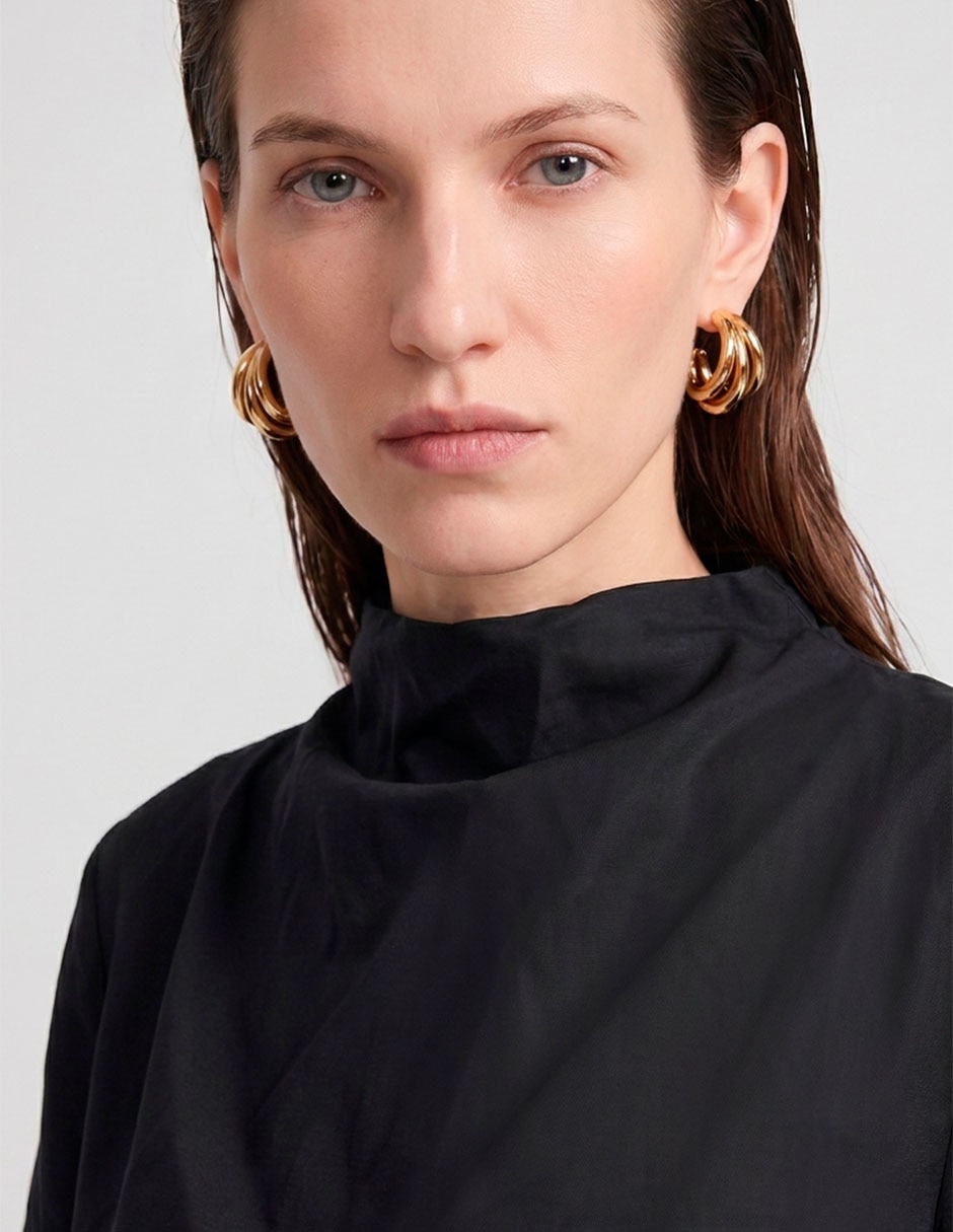 Blusa Kur.Kuma manga larga para mujer