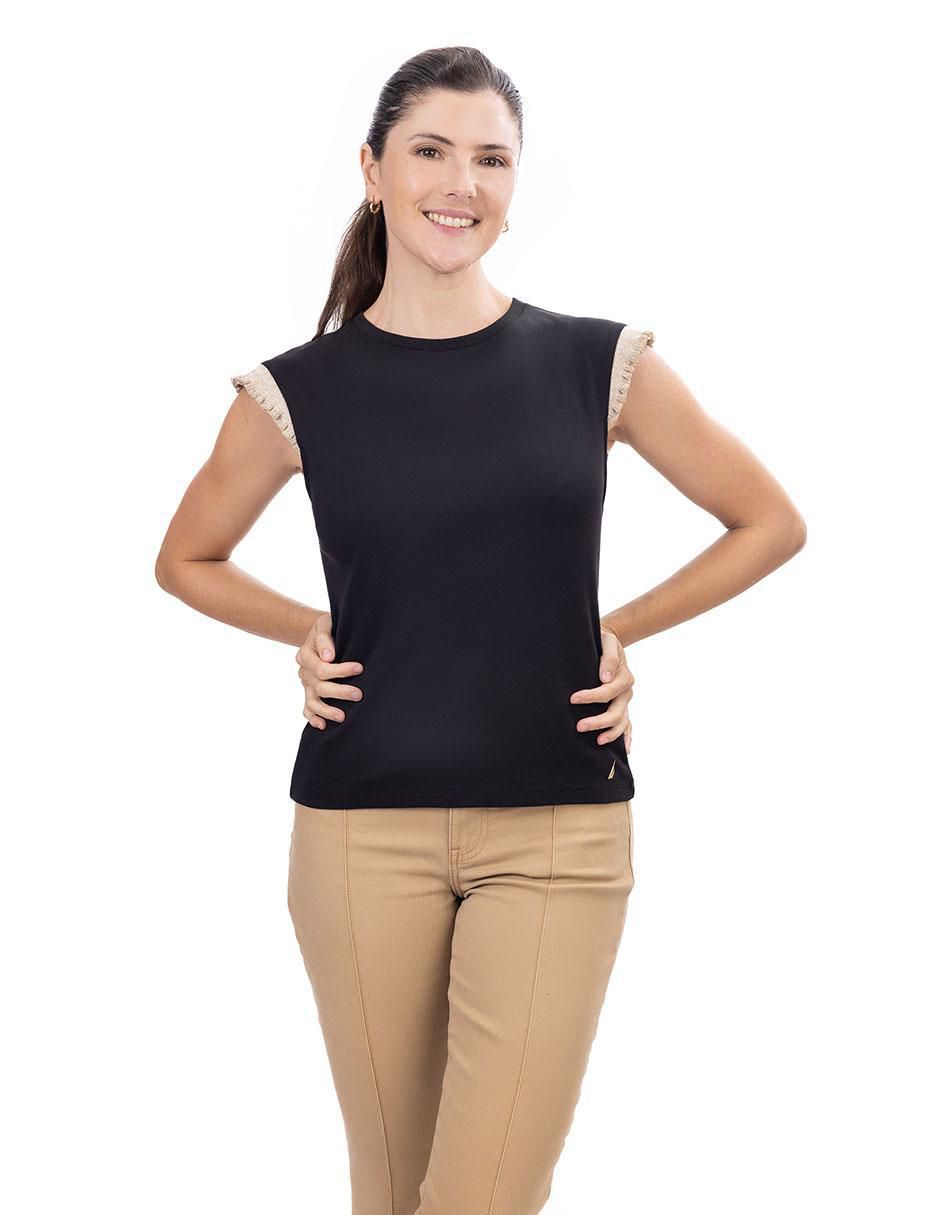 Playera Fall cuello redondo mujer 1