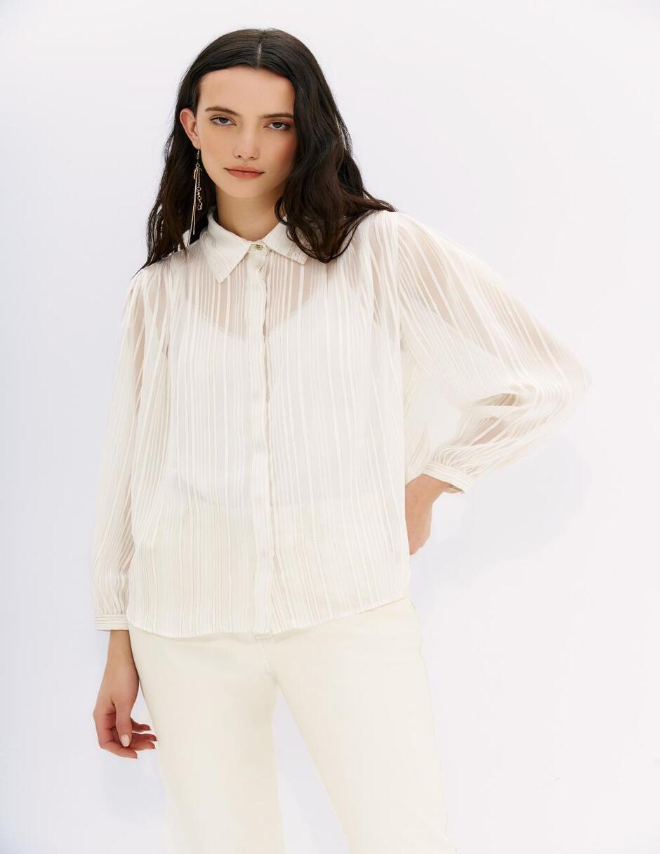 Blusa camisera manga larga para mujer 1
