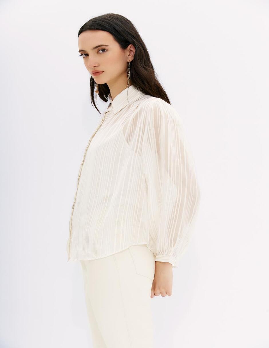 Blusa camisera manga larga para mujer 5