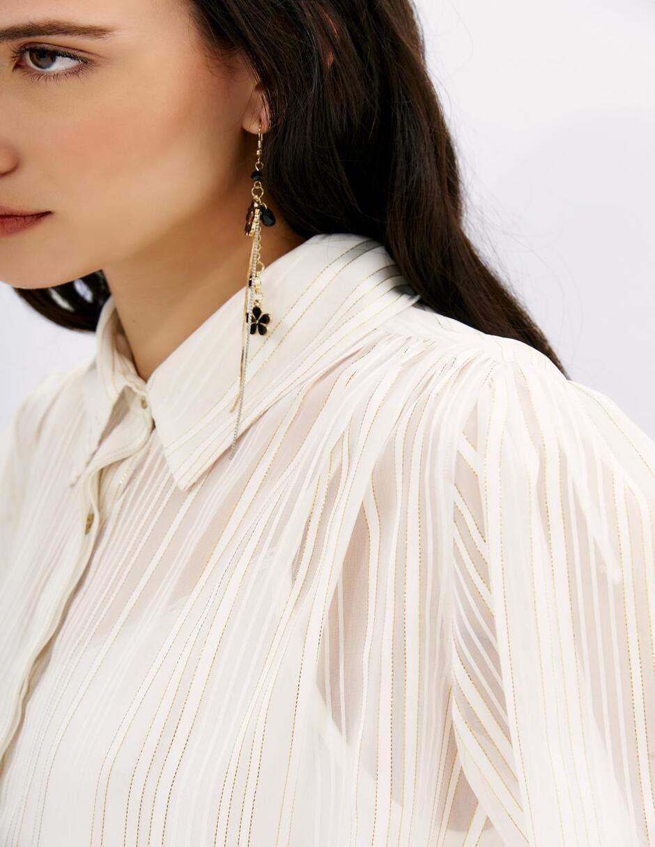 Blusa camisera manga larga para mujer 7