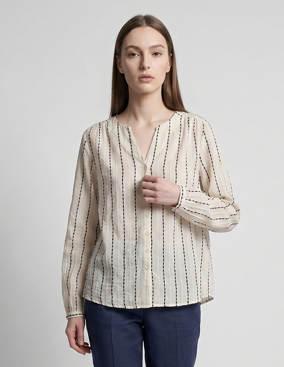 Blusa manga larga para mujer