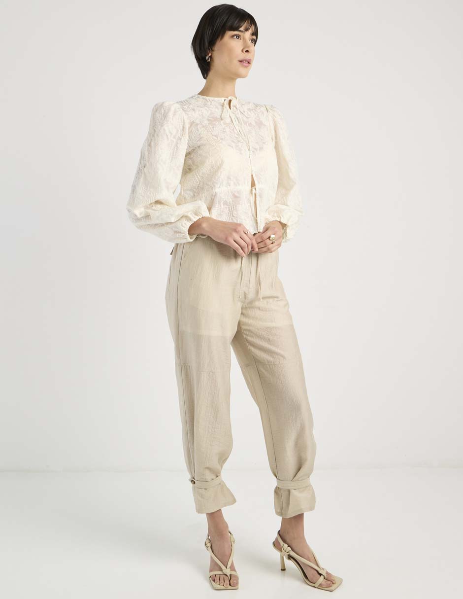 Blusa camisera manga larga para mujer 5