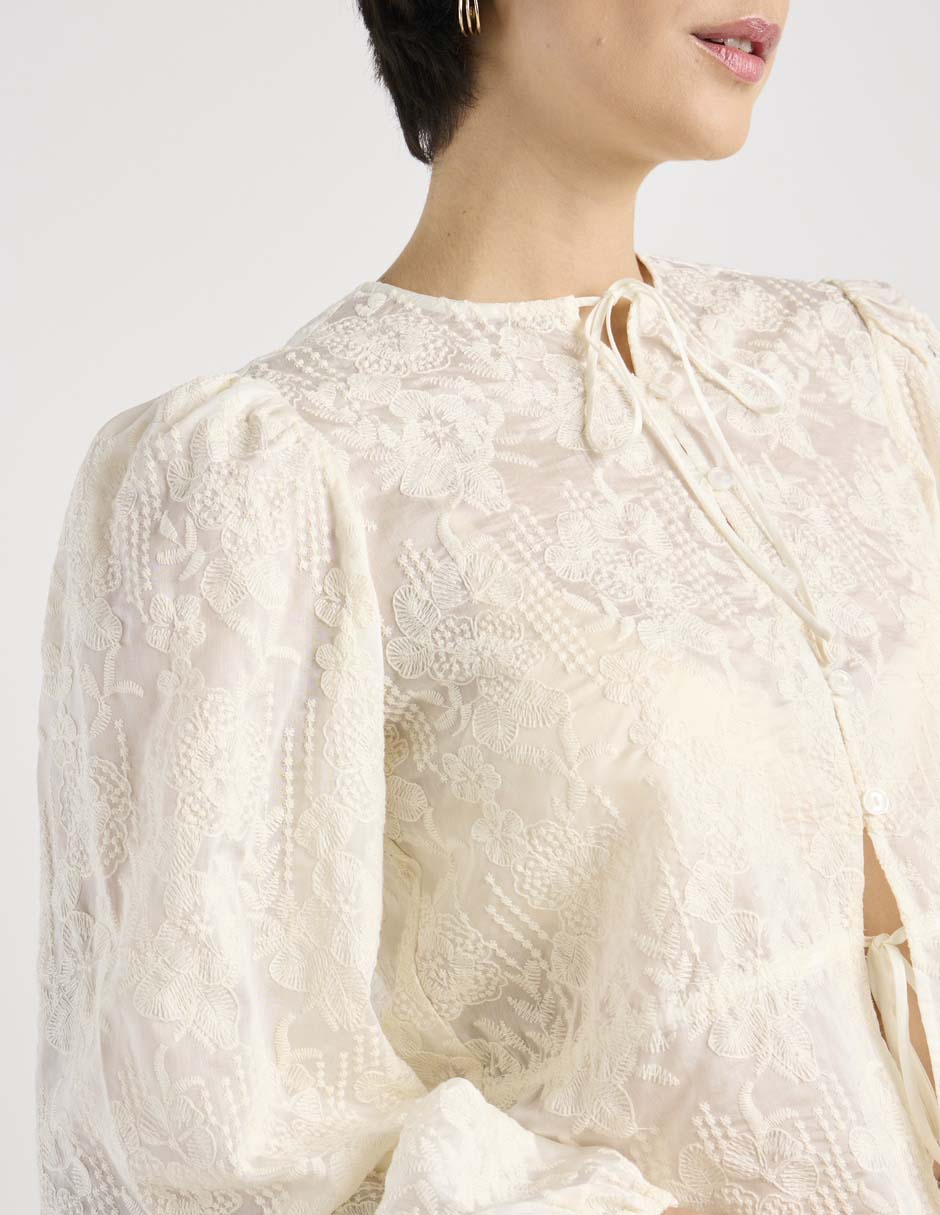 Blusa camisera manga larga para mujer 2