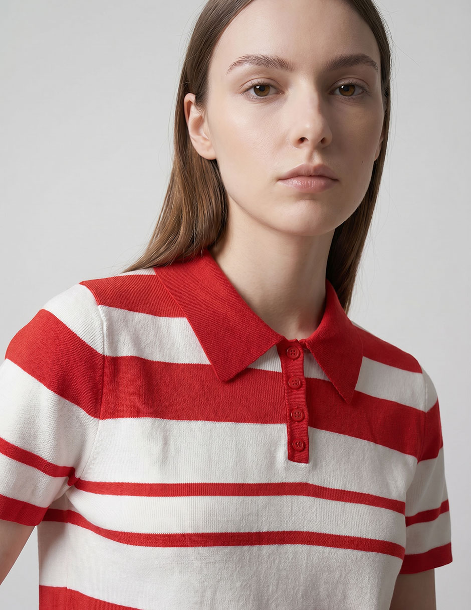 Playera tipo polo para mujer 4