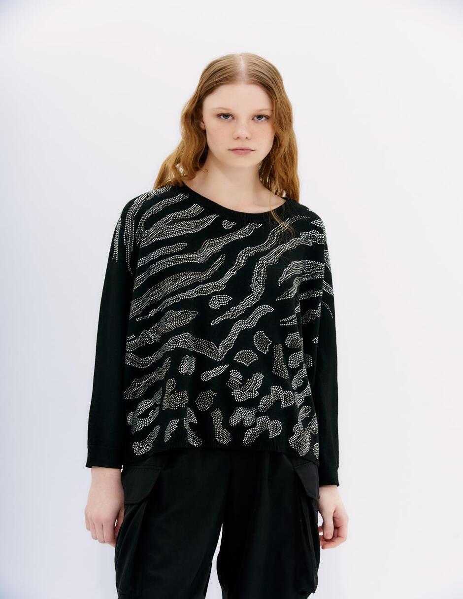 Suéter cuello redondo para mujer 1