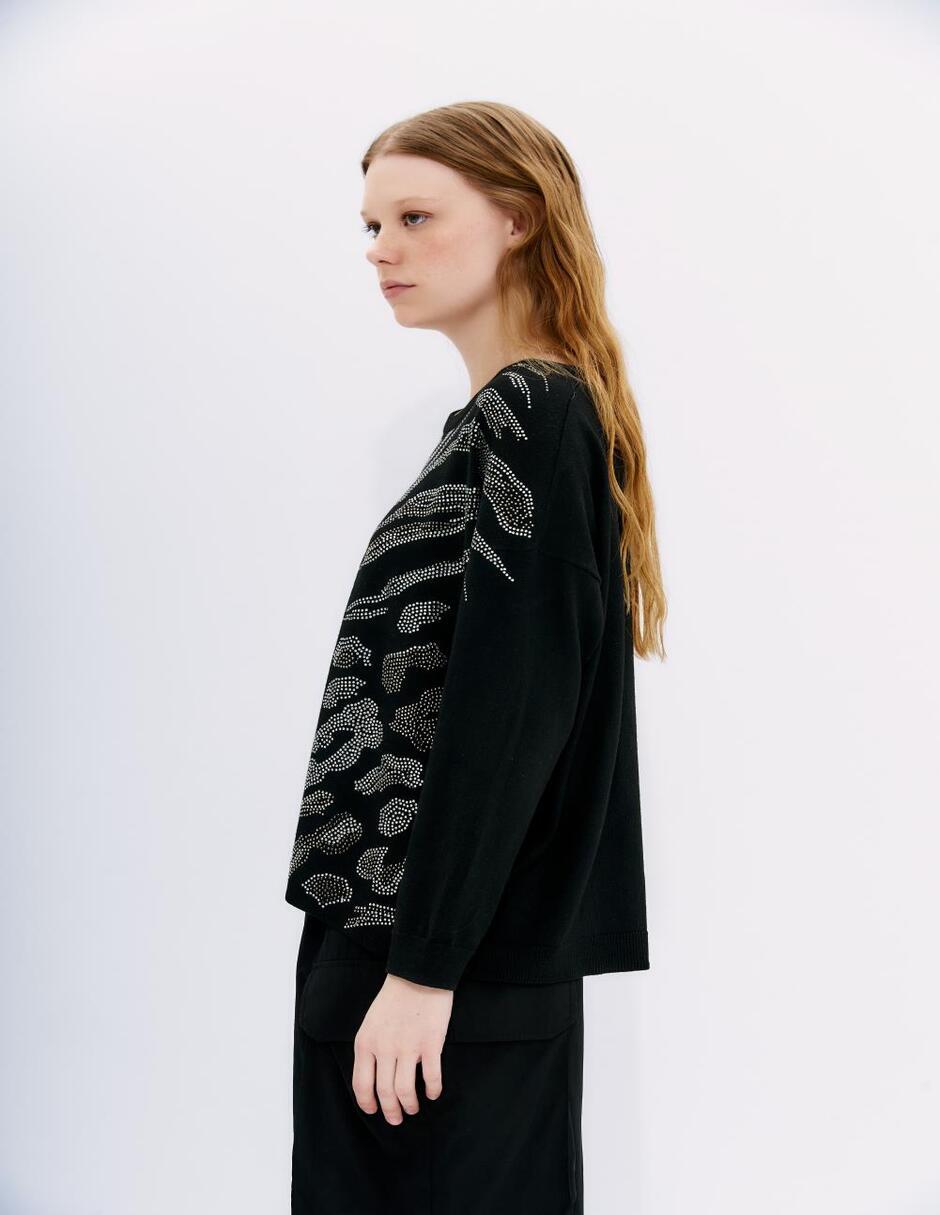 Suéter cuello redondo para mujer 7