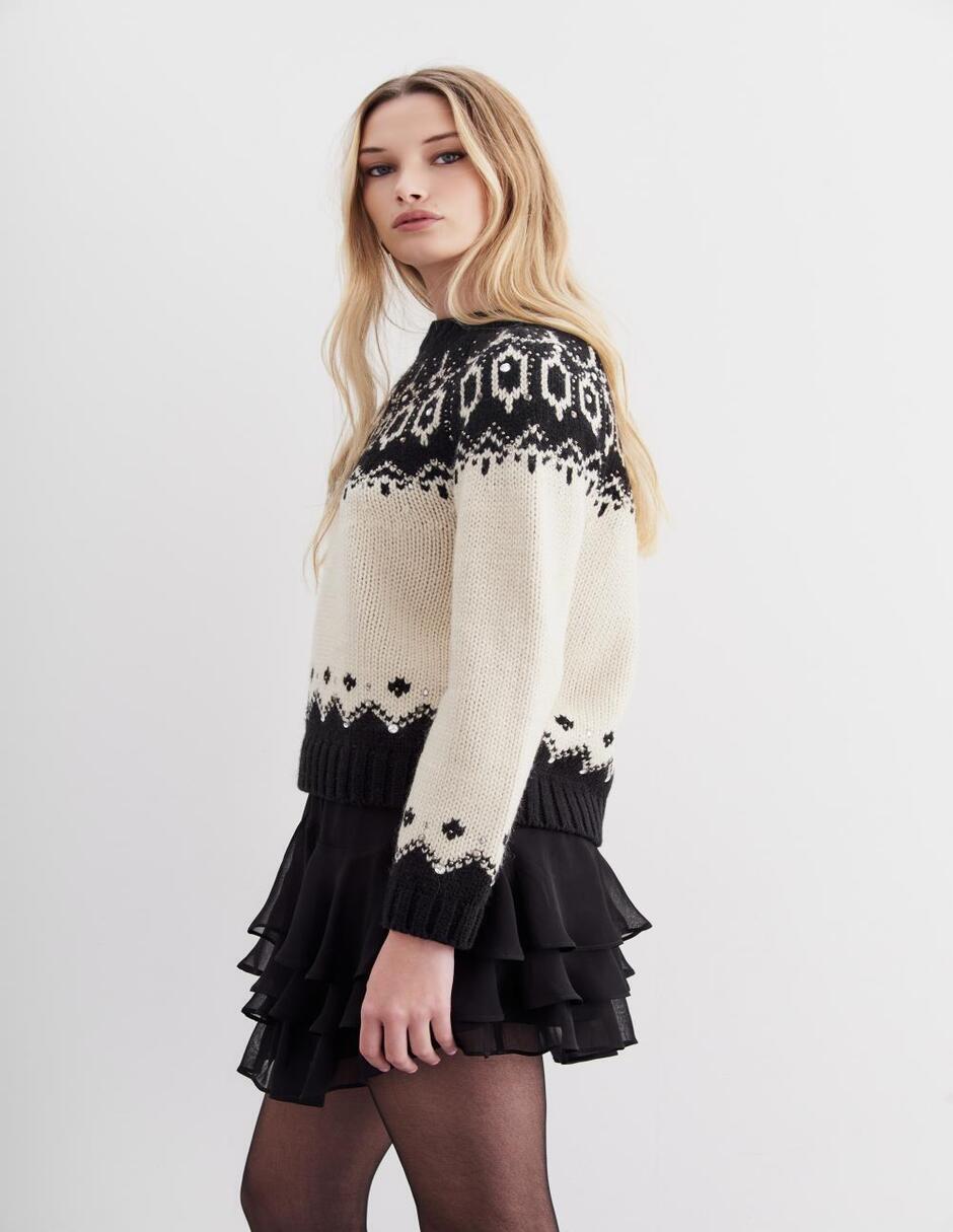 Suéter cuello redondo para mujer 7