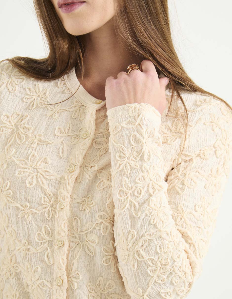 Blusa camisera Scotch & Soda manga larga para mujer