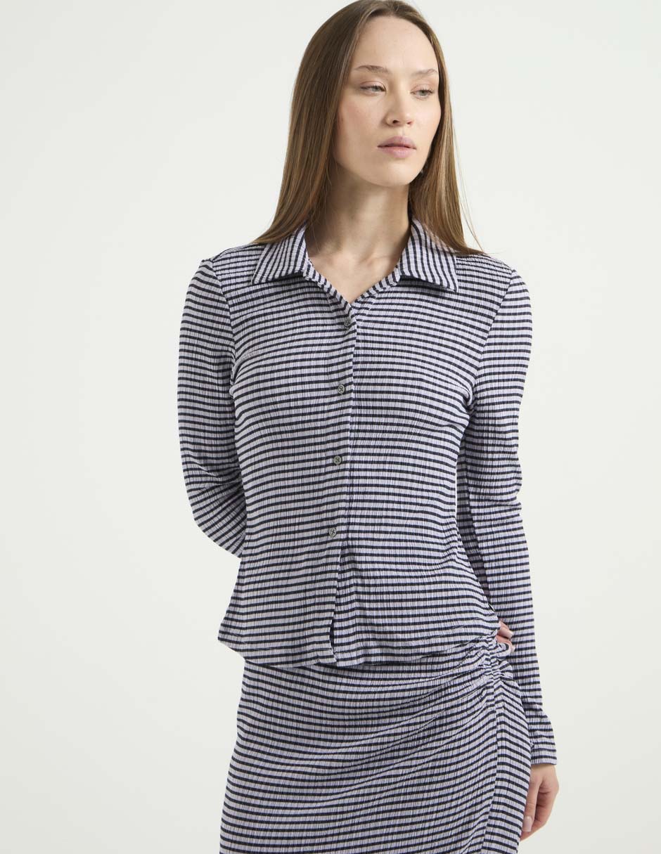 Blusa camisera Scotch & Soda manga larga para mujer