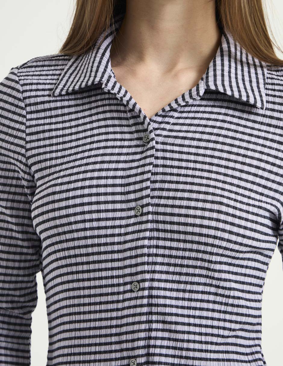Blusa camisera Scotch & Soda manga larga para mujer