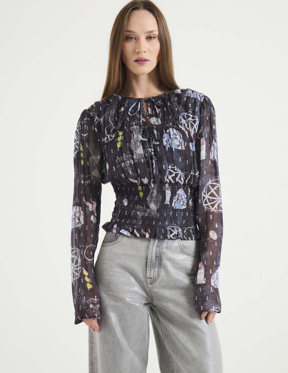Blusa Scotch & Soda manga larga para mujer