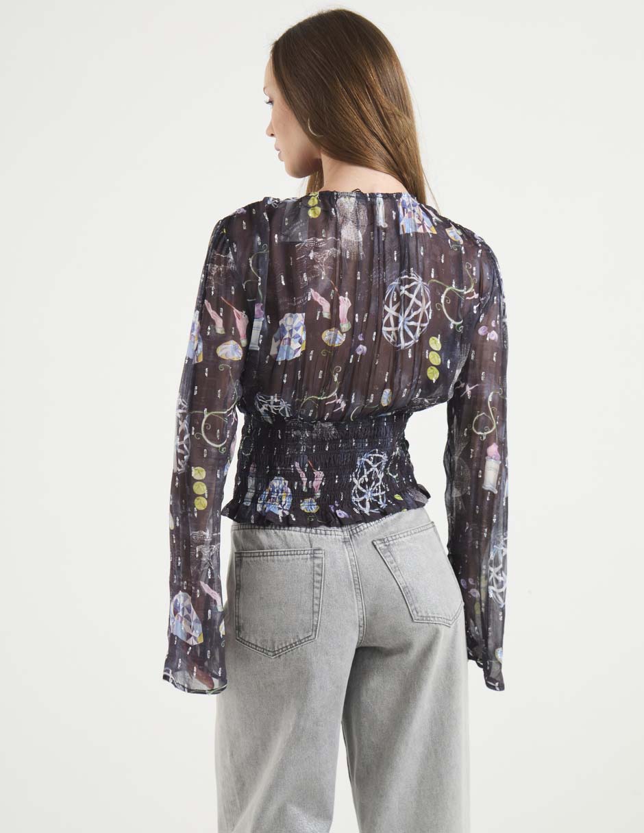 Blusa Scotch & Soda manga larga para mujer