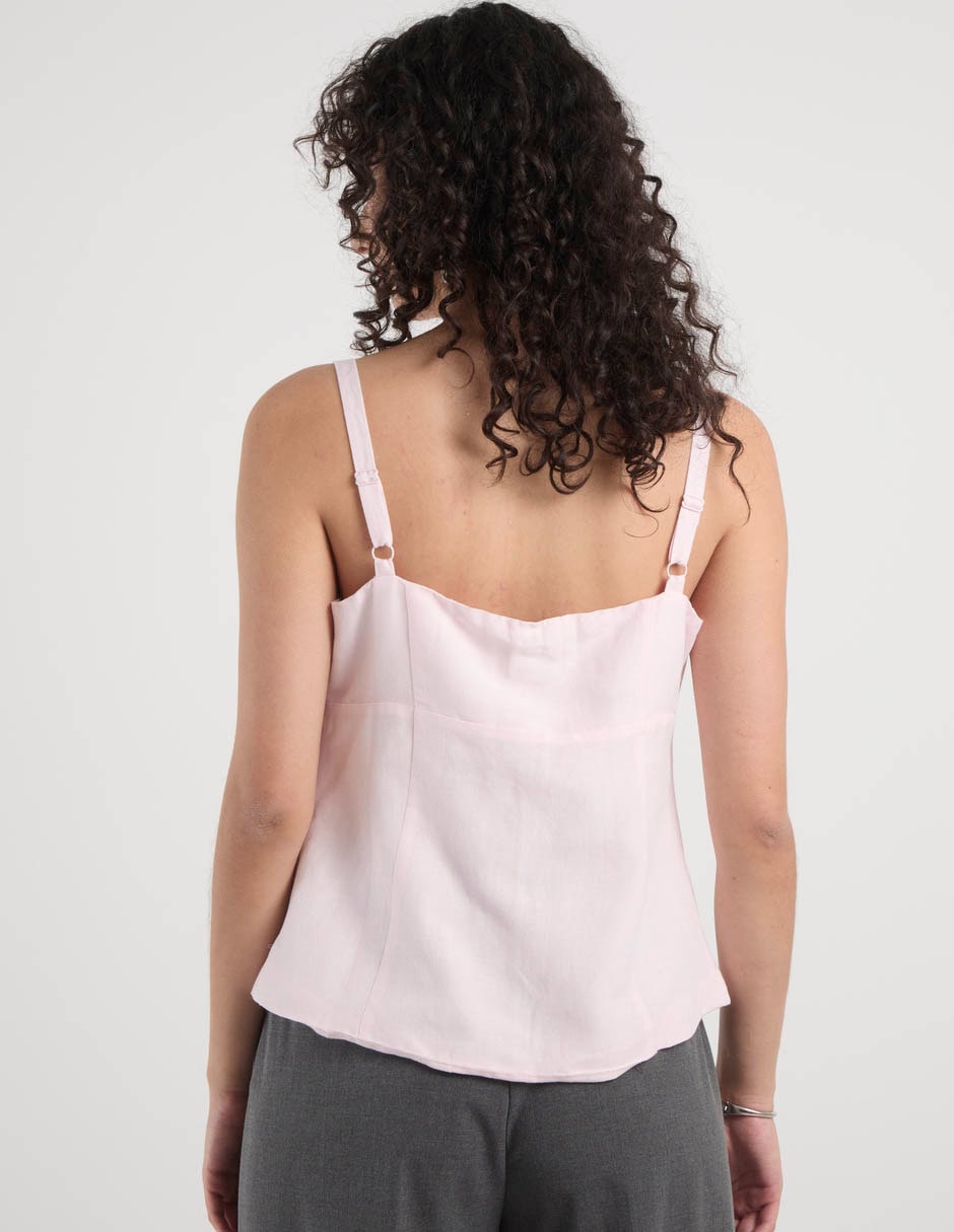 Top cuello regular tirante delgado 2