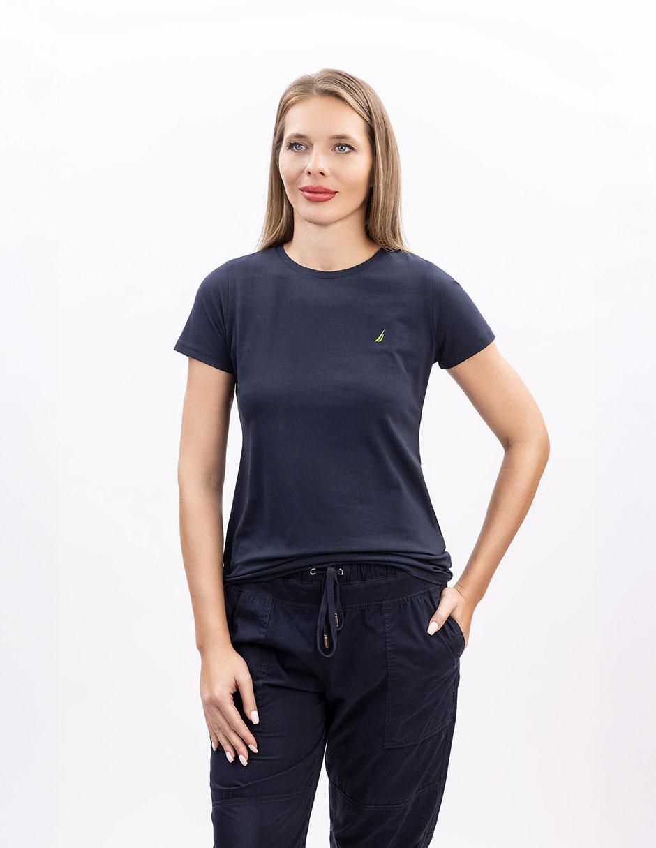 Playera manga corta cuello redondo mujer