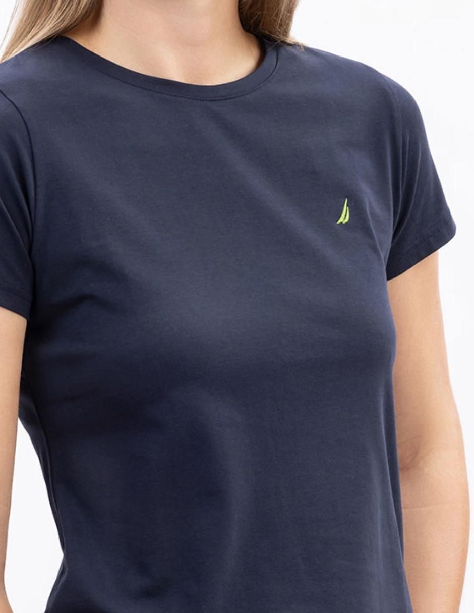 Playera manga corta cuello redondo mujer 4