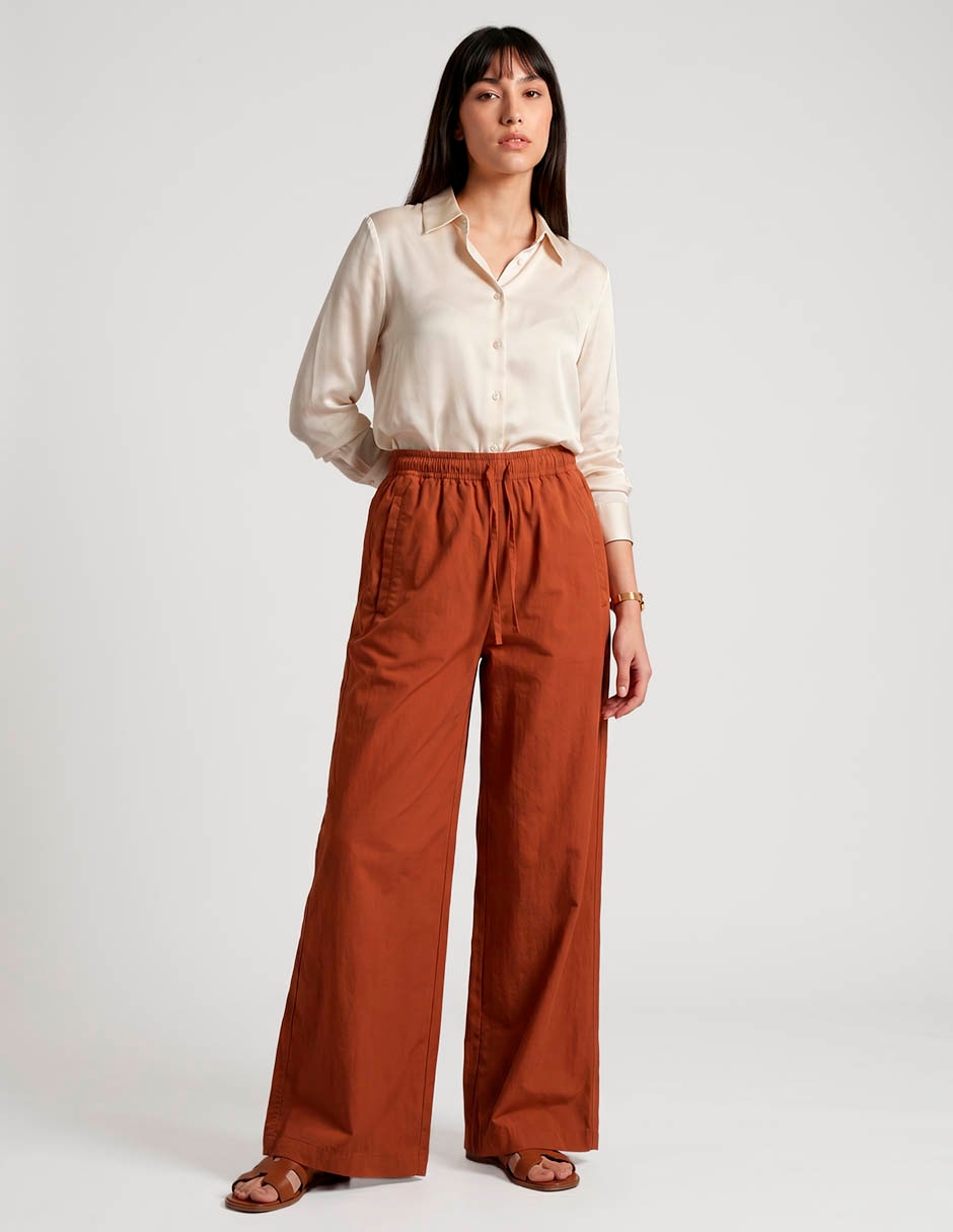 Pants amplio con elástico para mujer 3