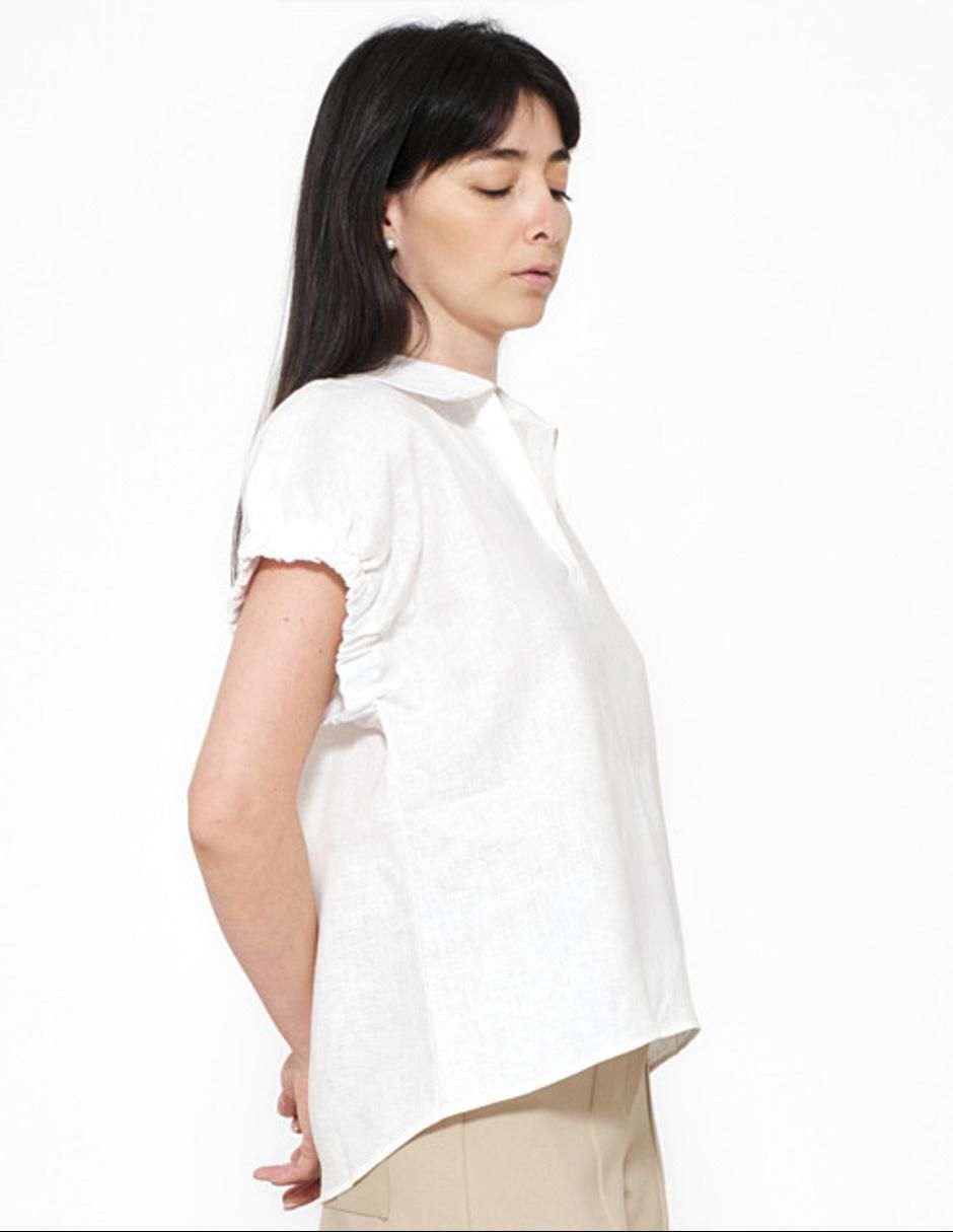 Blusa manga al codo para mujer