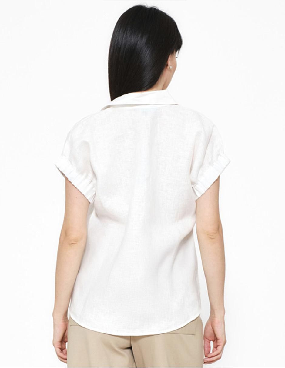 Blusa manga al codo para mujer