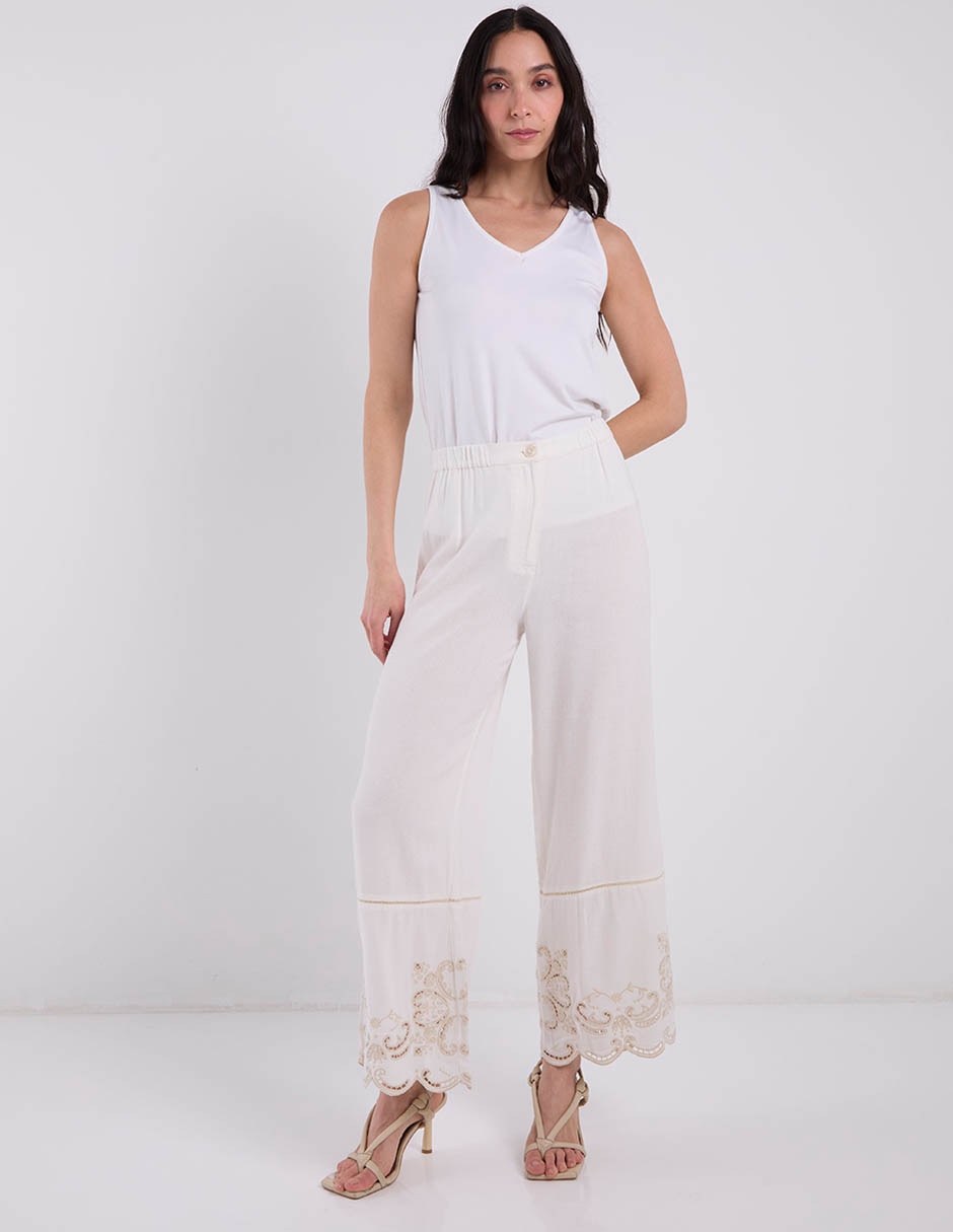 Pantalón relaxed amplio para mujer