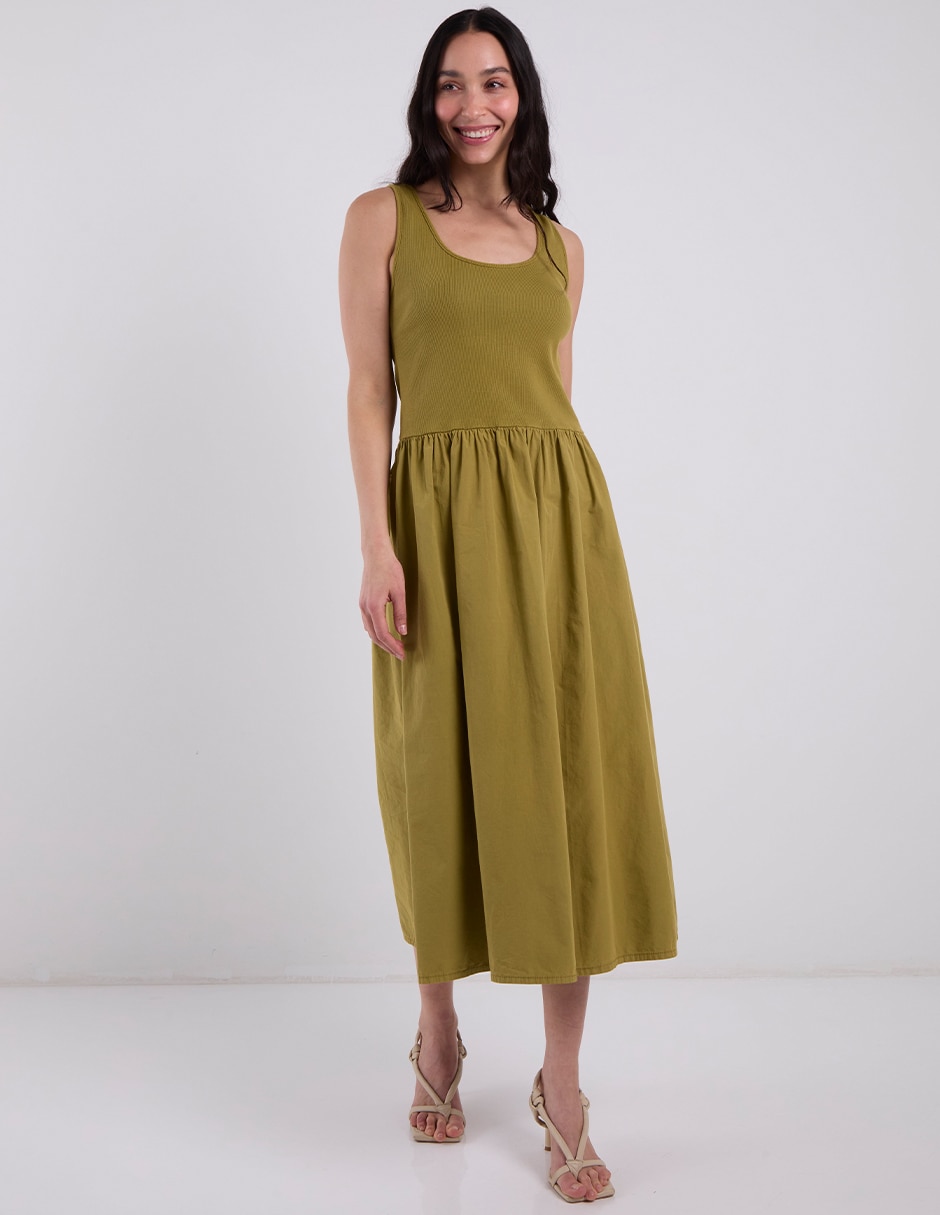 Vestido midi casual para mujer
