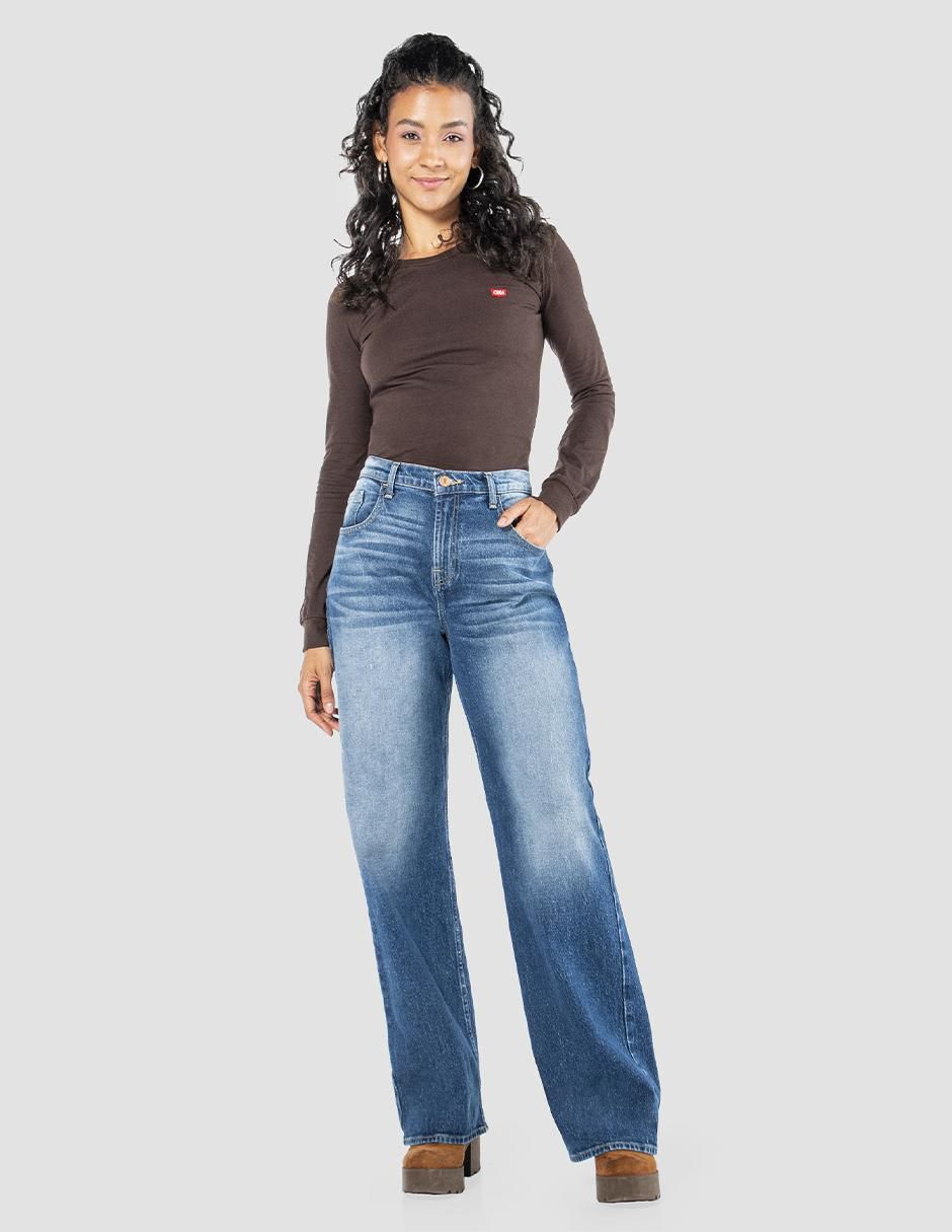 Jeans wide leg wide leg vintage para mujer 6
