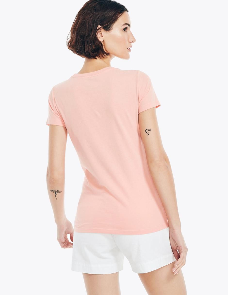 Playera manga corta cuello redondo mujer