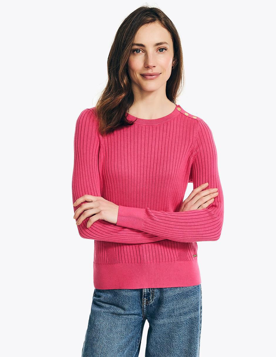 Suéter cuello redondo para mujer