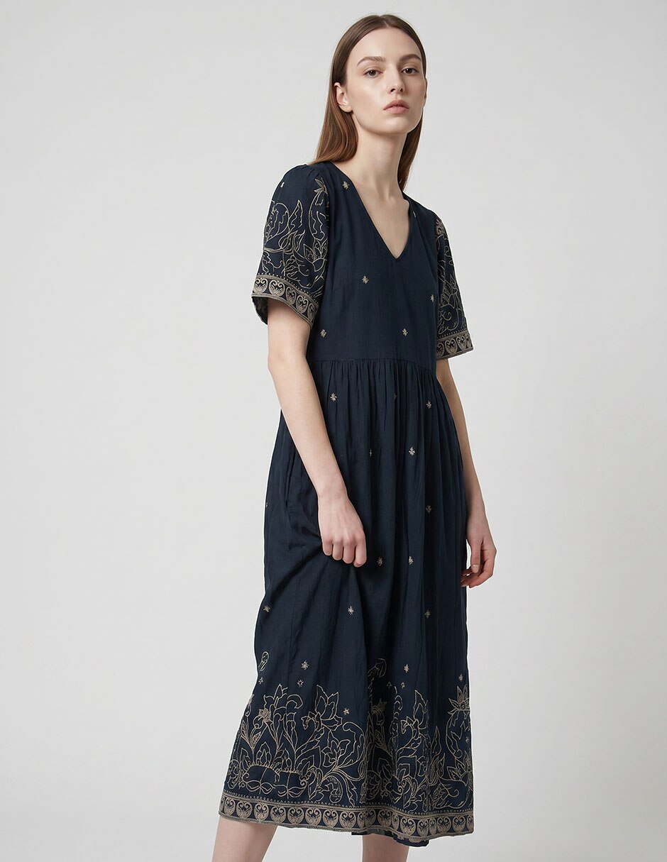 Vestido midi casual para mujer Vestido midi casual para mujer