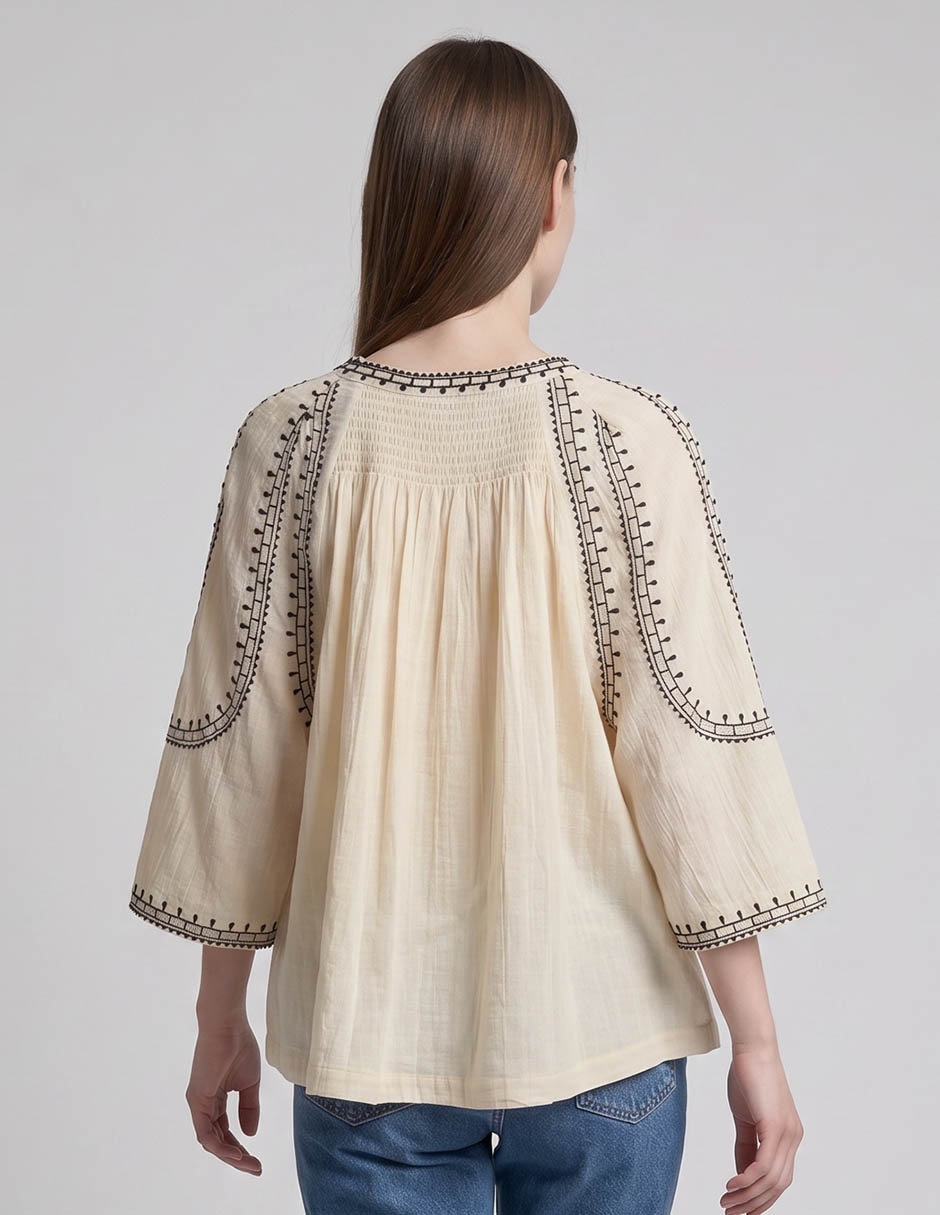 Blusa indi & cold manga 3/4 para mujer