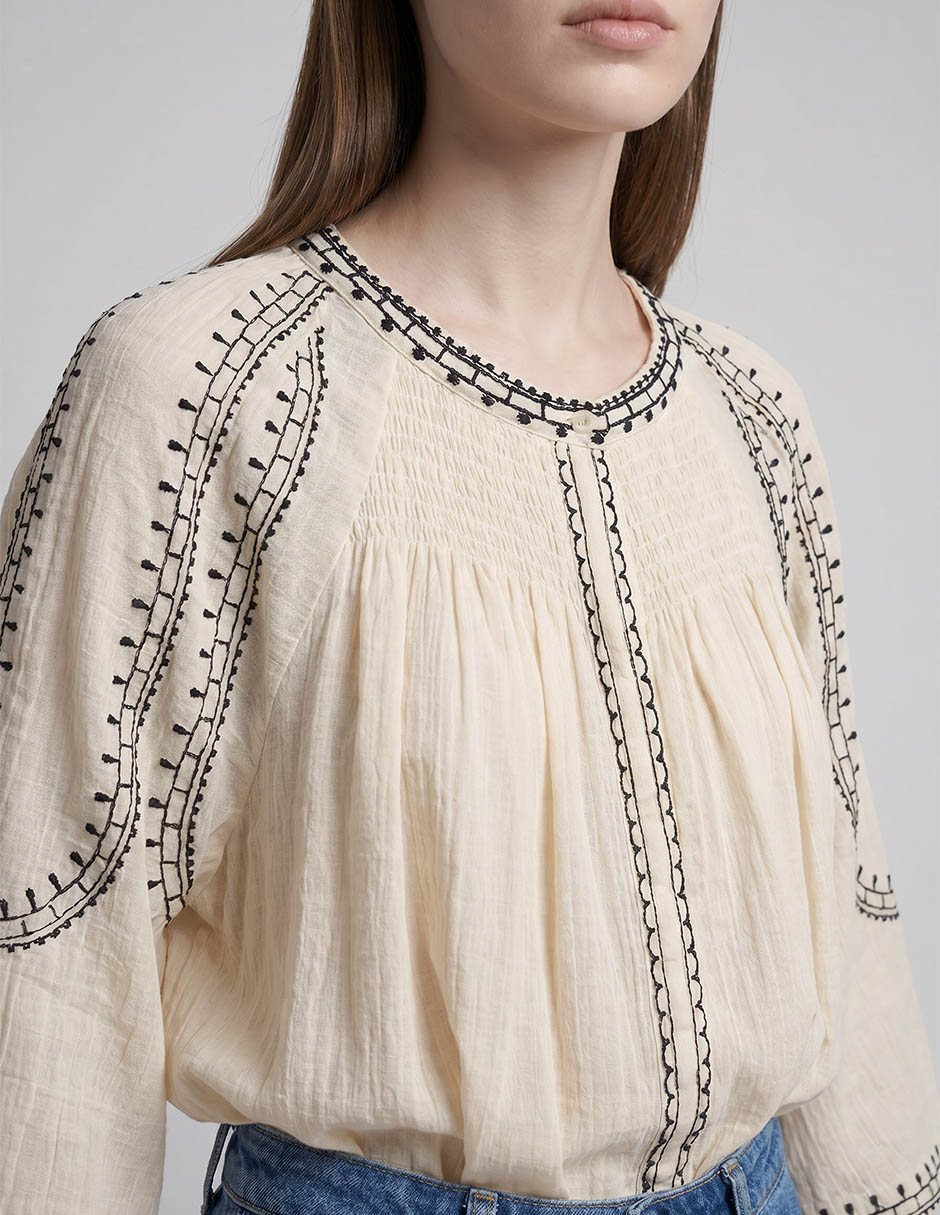 Blusa indi & cold manga 3/4 para mujer