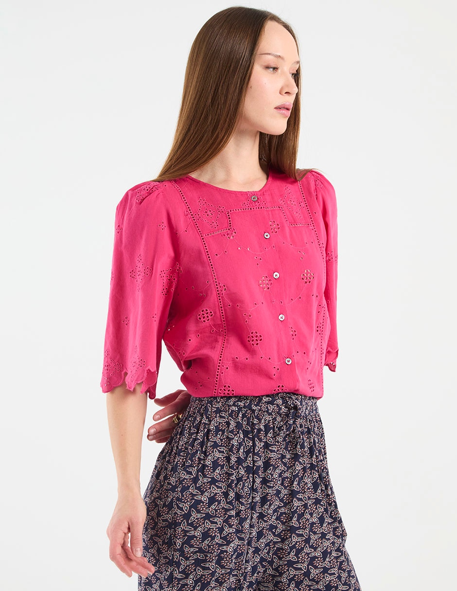 Blusa manga al codo para mujer 2