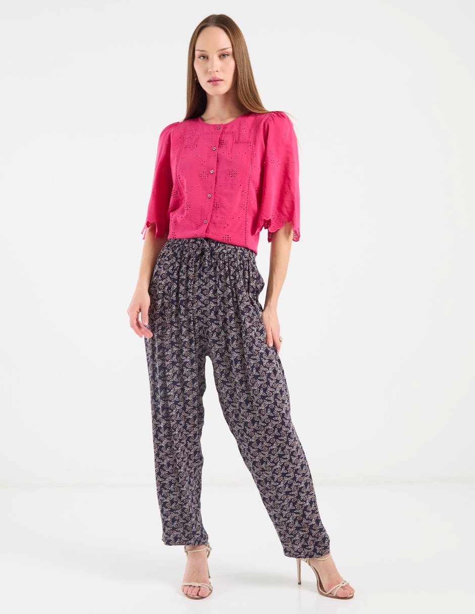 Blusa manga al codo para mujer 3