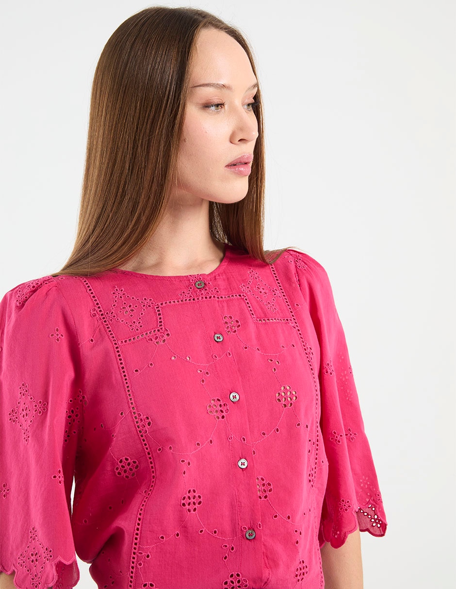 Blusa manga al codo para mujer 4